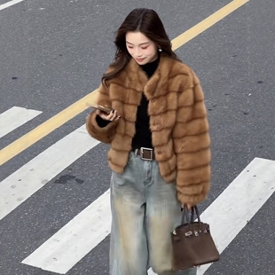 韩系立领小个子加厚羊羔毛短外套女2025秋冬爆款时尚洋气保暖上衣