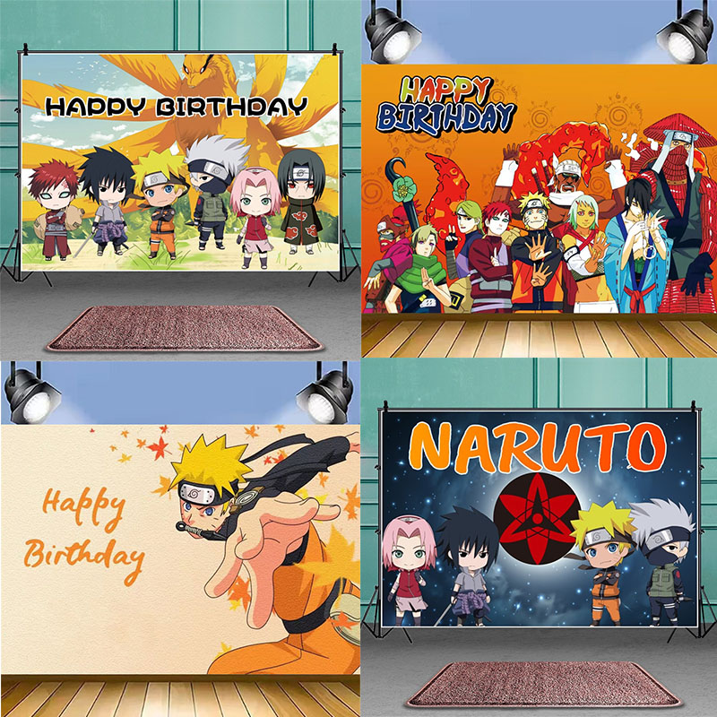 火影忍者儿童生日海报气球拉旗