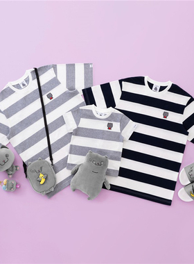 CATXMAN 周柏豪 BROAD STRIPES 猫星侠经典条纹短袖T恤亲子情侣装