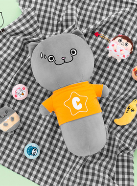 CATXMAN 周柏豪 BOLSTER 猫星侠灰色 站立造型 摆件 毛绒玩偶公仔