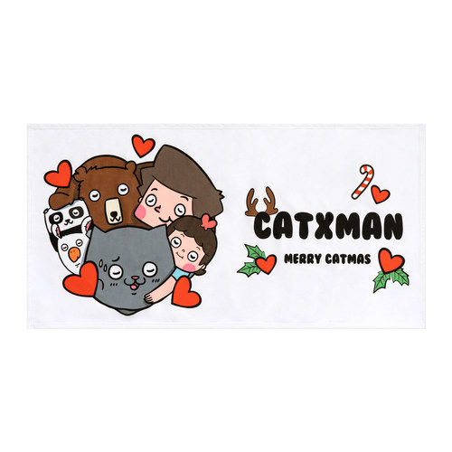 CATXMAN浴巾通用棉圣诞毛巾