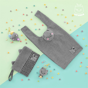 可收纳便携式 CATXMAN 环保袋手提袋 猫星侠 TOTE 周柏豪 CHECKED