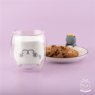MUG CATXMAN 周柏豪 TRANSPARENT 猫爪杯玻璃杯 透明CATXMAN形状