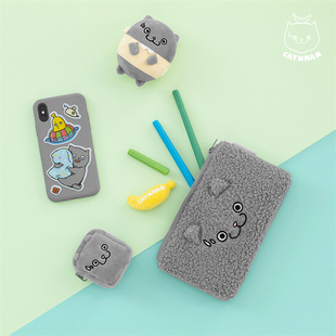 周柏豪 猫星侠 TEXTURED CASE 毛绒笔袋收纳包小包 SMALL CATXMAN