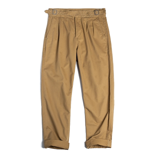 BOLEIAELR/春季 复古美式廓尔格军裤男休闲西裤直筒那不勒斯长裤