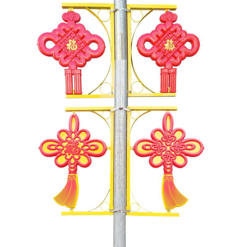 新农村亮化小区路灯杆中国结灯笼