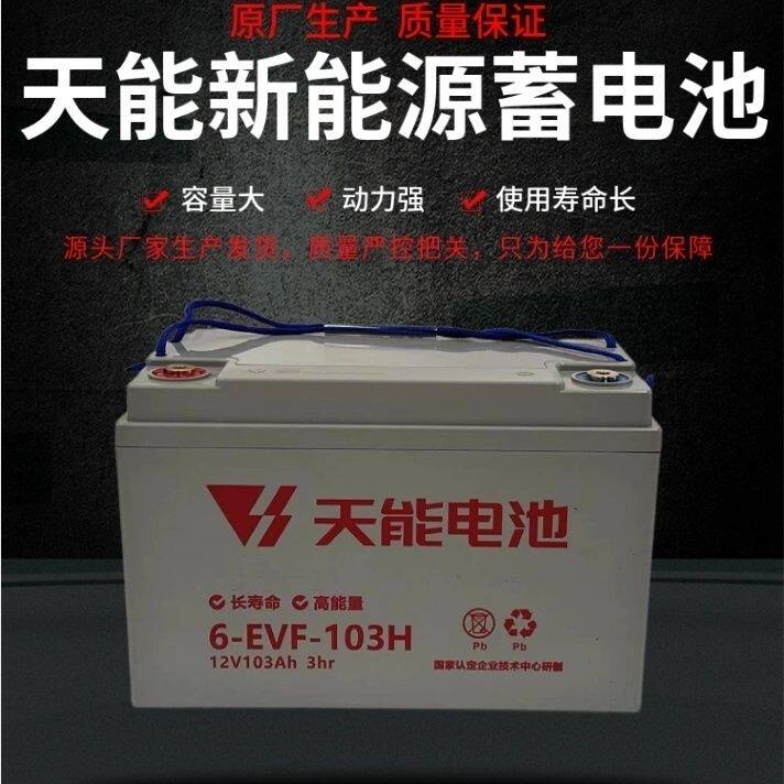 天能蓄电池6-EVF-103AH电瓶