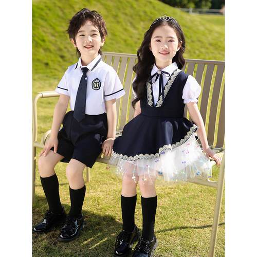 六一儿童表演服装小学生诗歌朗诵合唱演出服幼儿园毕业照典礼服装