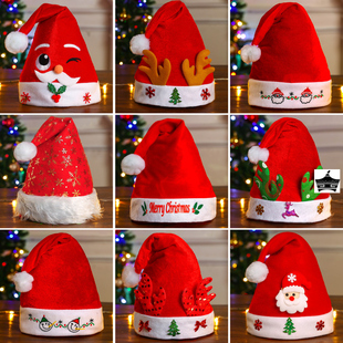 圣诞帽圣诞节装饰老人帽子儿童女童小朋友小孩头饰小童男童
