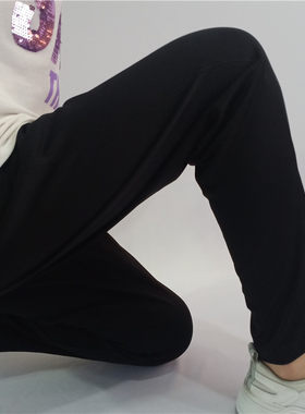 校服裤子男女通用直筒净版纯黑色