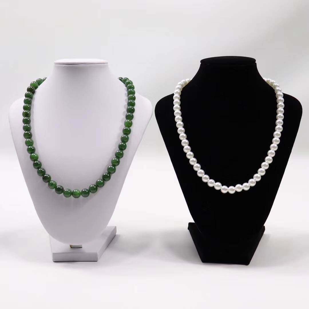 绒布模特项链架珠宝饰品展示道具人像脖子架吊坠展示架首饰项链