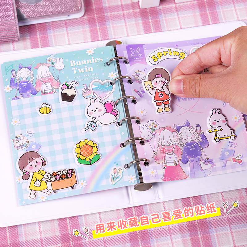 儿童贴纸收集册公主换装贴画收集本女孩泡泡贴反复粘贴收藏本玩具
