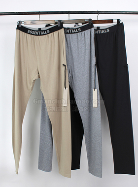 Gman高街 FOG ESSENTIALS 复线腰部字母提花松紧腰家居裤打底长裤