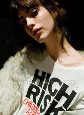 Gman高街 忧伤的富二代ERD HIGH RISK小熊印花圆领破洞短袖TEE