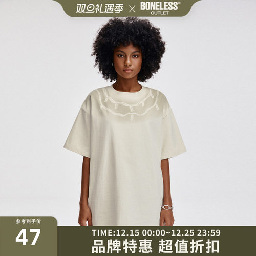 BONELESS喷色链条T恤