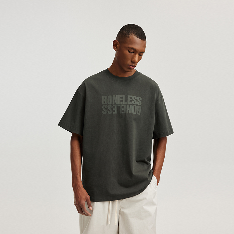 BONELESSlogo印花短袖T恤