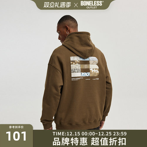 肌理BONELESS连帽卫衣