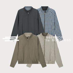 立领两面穿廓形休闲夹克插肩宽松外套潮支线Essence by BONELESS