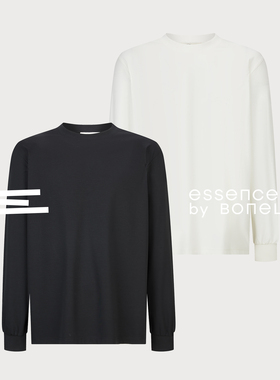 匹马棉蚕丝凉感合身长袖T恤cleanfit上衣支线Essence by BONELESS