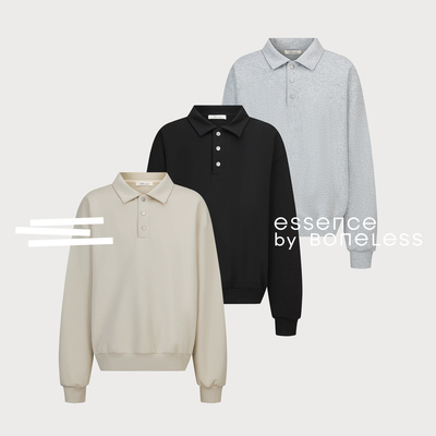 空气层太空棉Polo领卫衣cleanfit上衣支线Essence by BONELESS