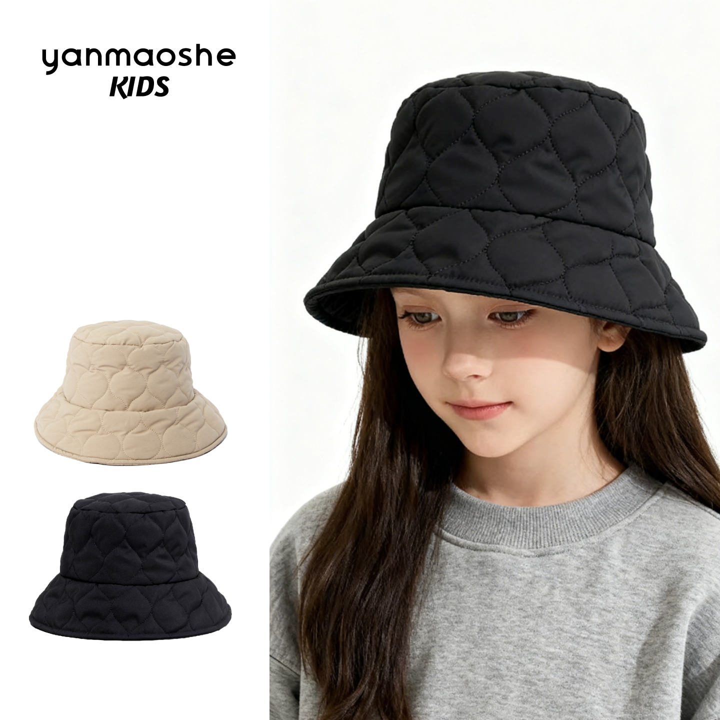 研帽社KIDS 秋冬夹棉加厚渔夫帽盆帽儿童帽男女小头围帽子,服饰配件/皮带/帽子/围巾,帽子,淘宝优惠券,粉丝福利购,淘宝优惠卷