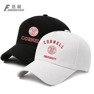 户外棒球帽男女鸭舌帽子 Cornell康奈尔大学名校留学生纪念文化衫