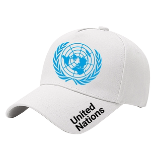定制United Nations联合国周边维和纪念款logo印字鸭舌帽棒球帽男
