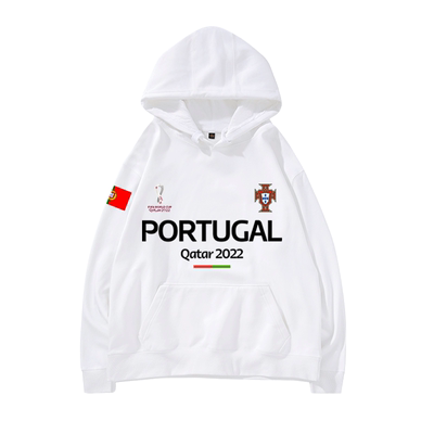 C罗Portuguesa葡萄牙队2026世界杯加绒宽松卫衣连帽男秋冬潮牌ins