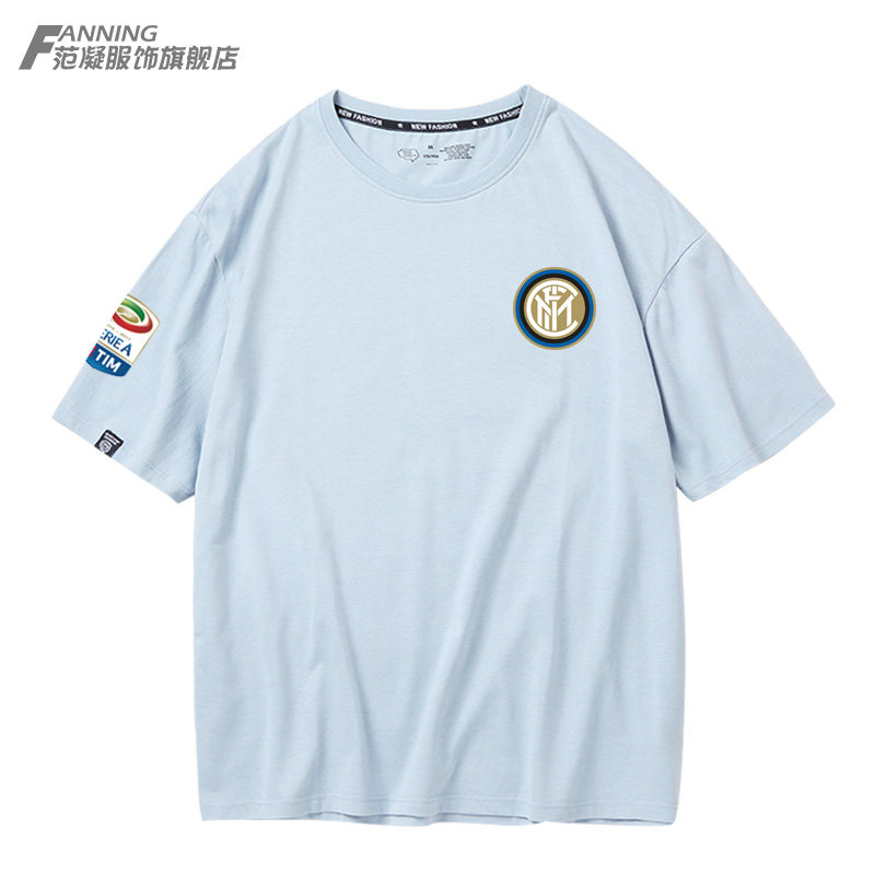 Inter国际米兰国米意甲队服男装运动夏装短袖t恤衫足球服纯棉宽松