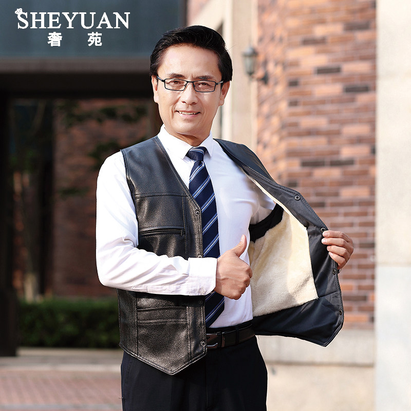 Pima Autumn and winter Middle and old age keep warm vest leisure time Plush thickening Cold proof dad waistcoat Vest XRin the Men's clothing, Vest/Vest  category - from Buy2taobao.com to provide professional Taobao agent buy service
