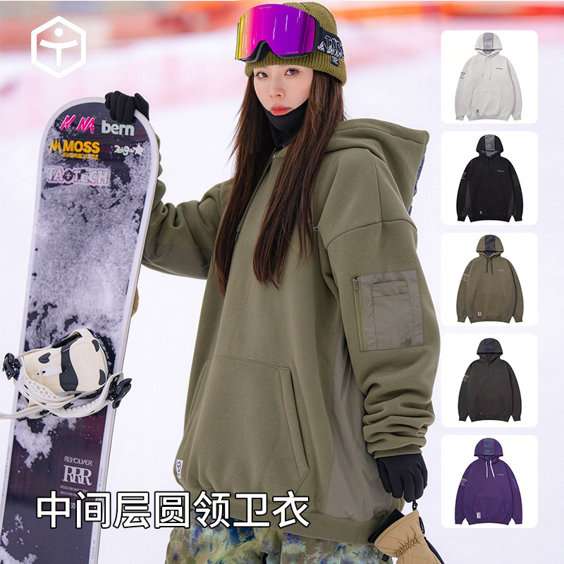 2627现货TAOTECH滑雪服中间层连帽卫衣时尚男上衣长袖百搭