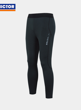 VICTOR/威克多羽毛球服训练系列中性款针织紧身长裤 P-55808