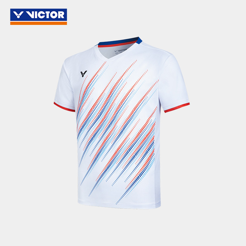 VICTOR/威克多官方羽毛球服比赛系列中性款针织运动T恤 T-60022