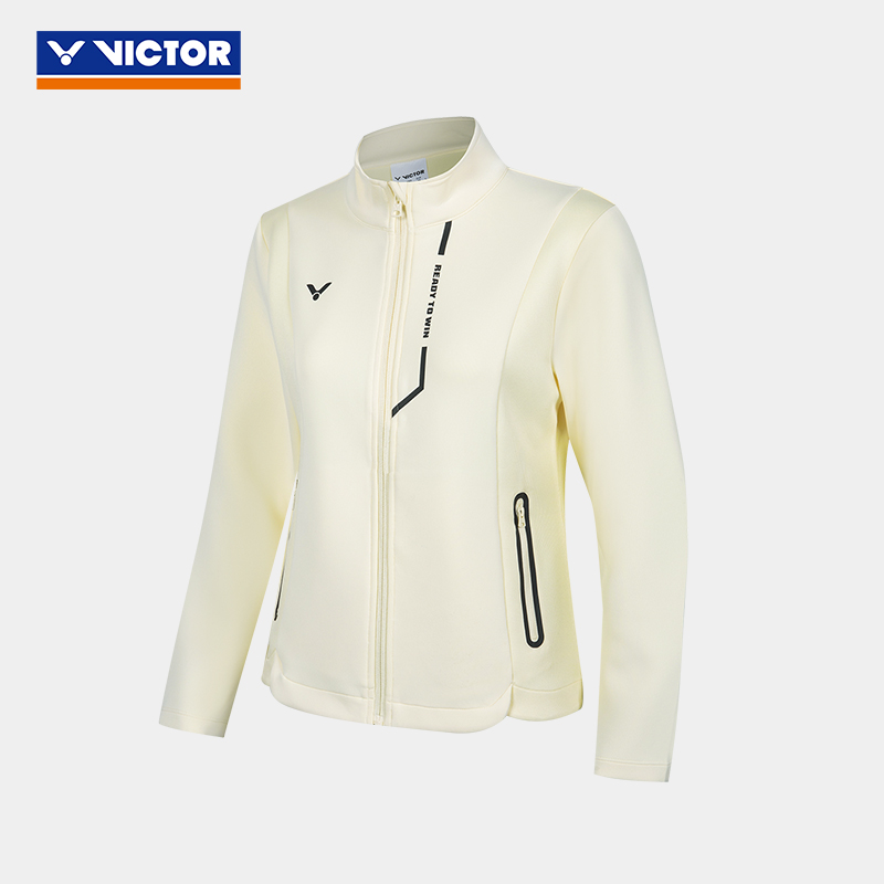 VICTOR/威克多官方女子简约透气羽毛球生活针织运动外套 J-56601