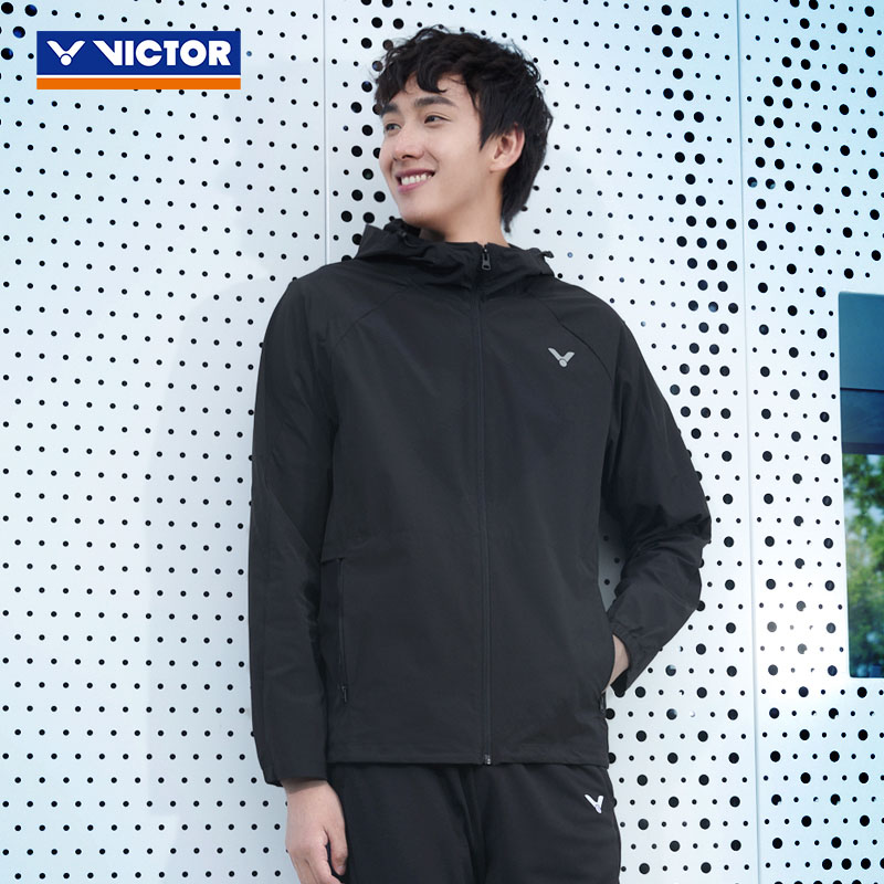 VICTOR/威克多官方保暖防风羽毛球训练服梭织运动外套 J-55613