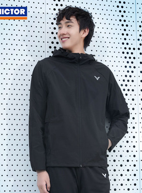 VICTOR/威克多官方保暖防风羽毛球训练服梭织运动外套 J-55613