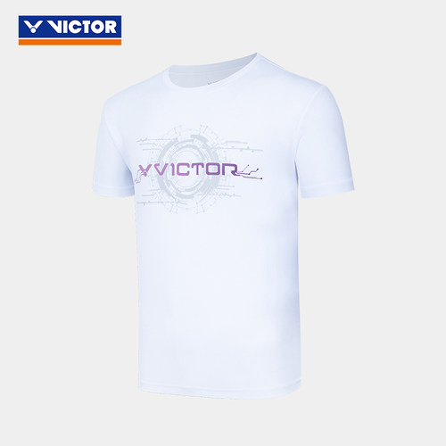 VICTOR/威克多羽毛球服训练系列针织运动短袖T恤 T-45009