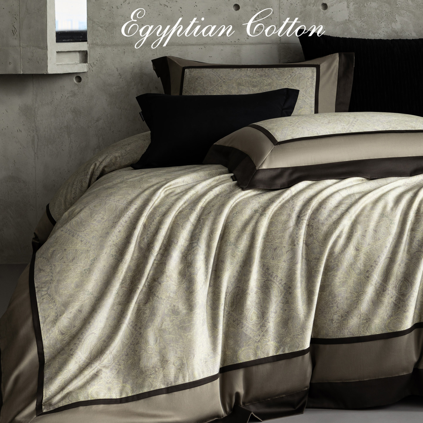 SAINTBI意式高端专柜海岛棉四件套花卉意大利全棉被套床单床品