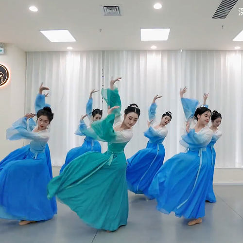 青山远黛古典舞演出服女飘逸古装