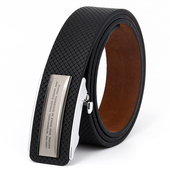 腰带尾巴不外露 简约青年内扣裤 内穿男士 无牙自动扣皮带真皮时尚