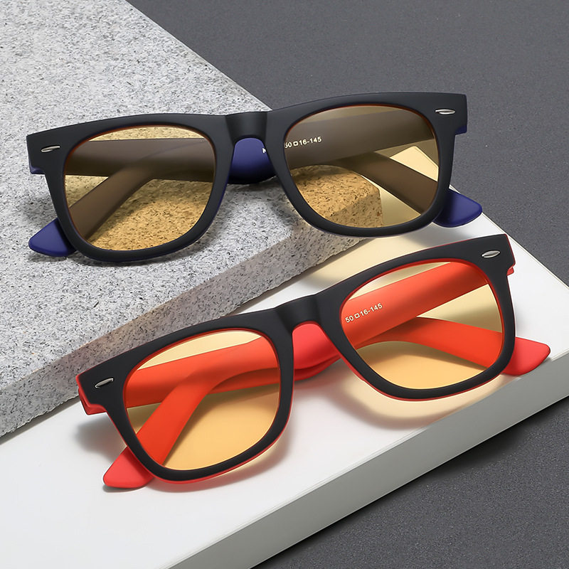 时尚黑方框夜视黄色老花镜高倍护眼防蓝光阅读中老年阅读老光眼镜