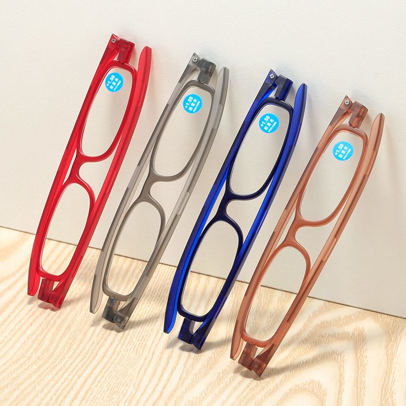 时尚便携360度旋转折叠老花镜高清防蓝光抗疲劳超轻舒适老人老光.