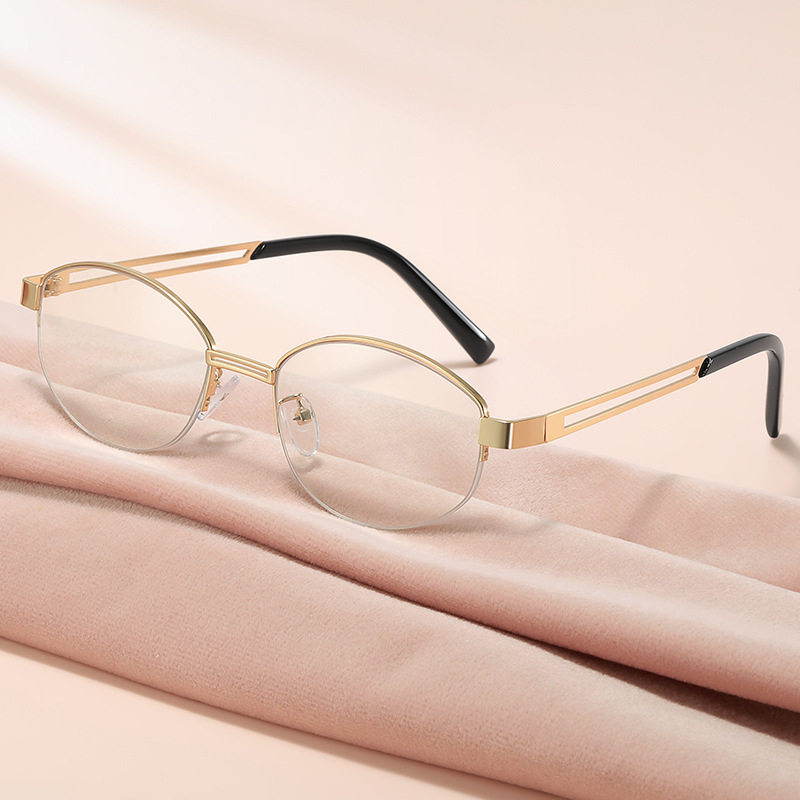 金属椭圆半框老花镜老钱风高级商务气质防蓝光阅读中老年老光眼镜,ZIPPO/瑞士军刀/眼镜,老花镜,淘宝优惠券,粉丝福利购,淘宝优惠卷