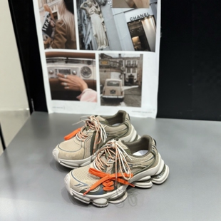 IDO女鞋2026新款时髦厚底拼色设计感绑带老爹鞋女轻便百搭休闲鞋