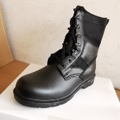 库存断码 清仓真皮战靴男高帮系带黑色飞行跳伞防护靴单靴马丁皮靴