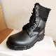 库存断码 清仓真皮战靴男高帮系带黑色飞行跳伞防护靴单靴马丁皮靴