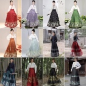 出租新中式 多样汉服整套租赁 运动会国潮服装 马面裙飞机袖 改良套装