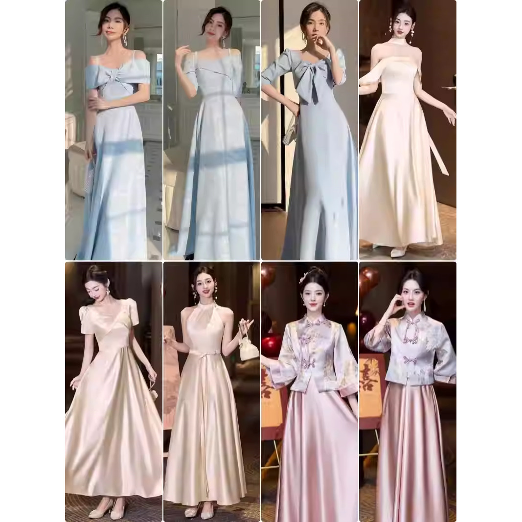 出租伴娘服晚礼服女主持人新款图片