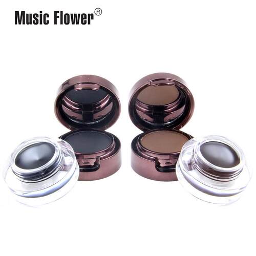 跨境Eyebrow powder眼线膏眉粉二合一持妆显色不晕染黑棕双色