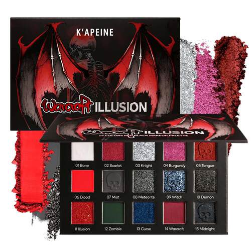 Eyeshadow Palette 彩妆K‘APEINE十五色哥特玫瑰眼影珠光不掉妆